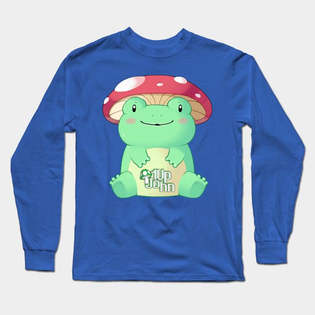 1UpJohn Shroom Frog Long Sleeve T-Shirt by 1UpJohn